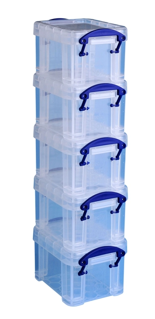 Een Opbergbox Really Useful 0.14 liter 90x65x55mm 5 stuks koop je bij Hoekmankantoorartikelen.nl