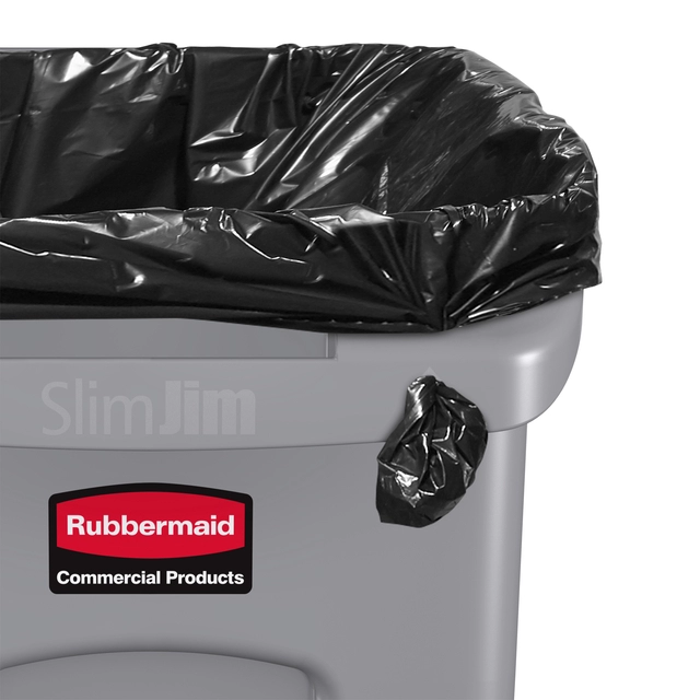 Een Afvalbak Rubbermaid Slim Jim Vented met luchtsleuven 87L grijs koop je bij VHK Kantoorartikelen