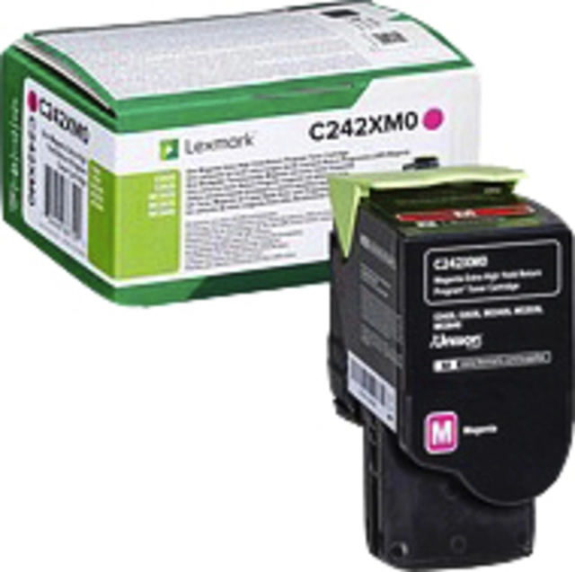 Een Tonercartridge Lexmark C242XM0 rood koop je bij VHK Kantoorartikelen