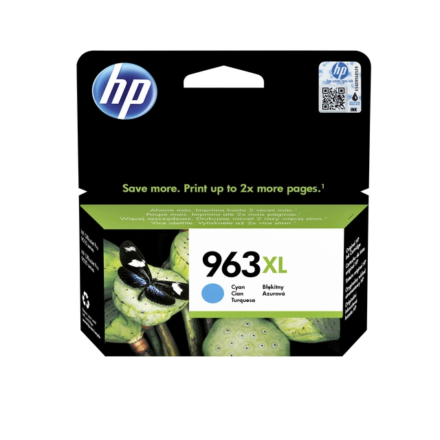 Een Inktcartridge HP 3JA27AE 963XL blauw koop je bij VHK Kantoorartikelen