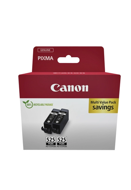 Een Inktcartridge Canon PGI-525 zwart 2x koop je bij VHK Kantoorartikelen