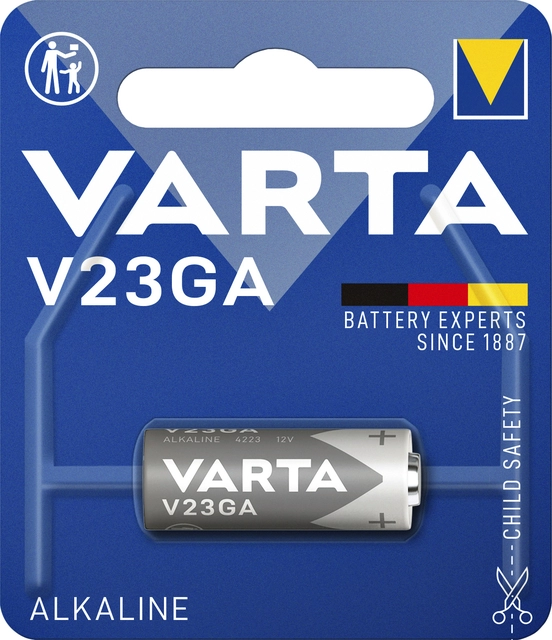 Een Batterij Varta V23GA alkaline blister à 1stuk koop je bij VHK Kantoorartikelen