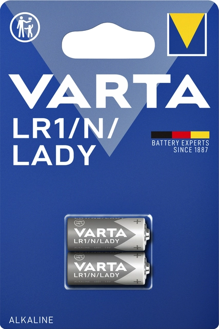 Een Batterij Varta LR1/N/Lady alkaline blister à 2stuk koop je bij VHK Kantoorartikelen