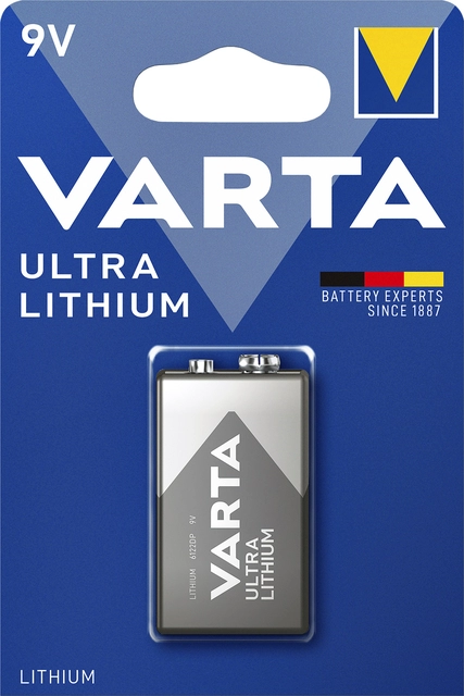 Een Batterij Varta Ultra lithium 9Volt koop je bij VHK Kantoorartikelen