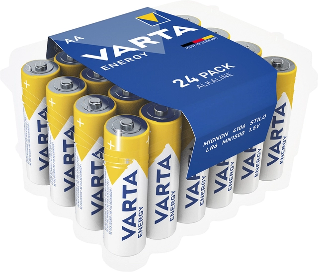 Een Batterij Varta Energy 24xAA voordeelbox koop je bij VHK Kantoorartikelen