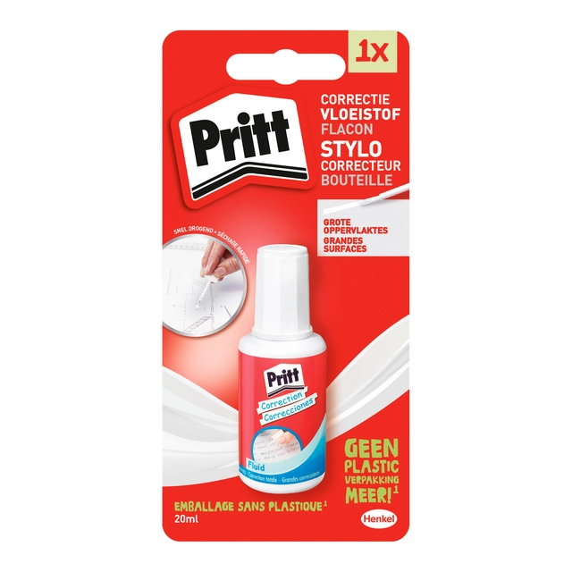 Een Correctievloeistof Pritt Correct-it 20ml blister koop je bij VHK Kantoorartikelen