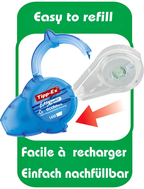 Een Correctieroller Tipp-ex easy refill ecolutions 5mmx14m koop je bij VHK Kantoorartikelen