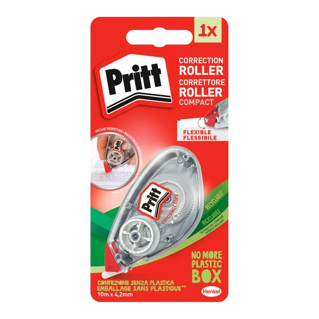 Een Correctieroller Pritt Compact Flex 4.2mmx10m op blister koop je bij Hoekmankantoorartikelen.nl