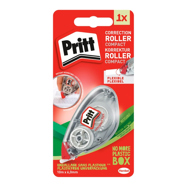 Een Correctieroller Pritt Compact Flex 6mmx10m op blister koop je bij Hoekmankantoorartikelen.nl