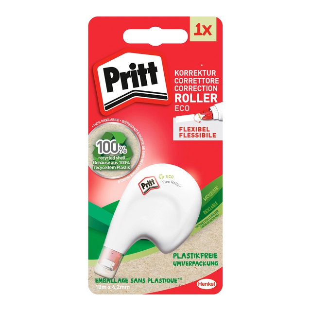 Een Correctieroller Pritt ECO Flex 4.2mmx10m op blister koop je bij Hoekmankantoorartikelen.nl