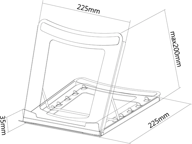 Een Laptopstandaard Neomounts NSLS075 zwart koop je bij Hoekmankantoorartikelen.nl