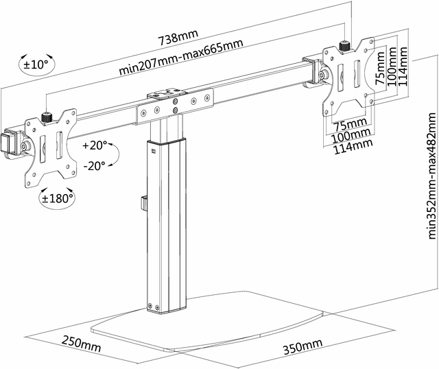 Een Monitorstandaard Neomounts D865D 10-32" zwart koop je bij VHK Kantoorartikelen