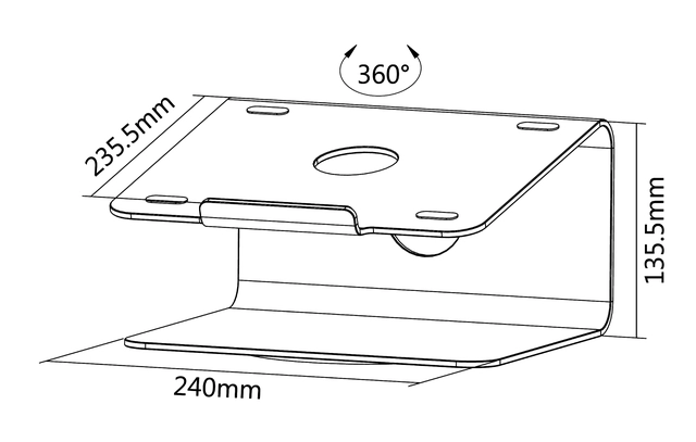 Een Laptopstandaard Neomounts NSLS050 zilver koop je bij Hoekmankantoorartikelen.nl