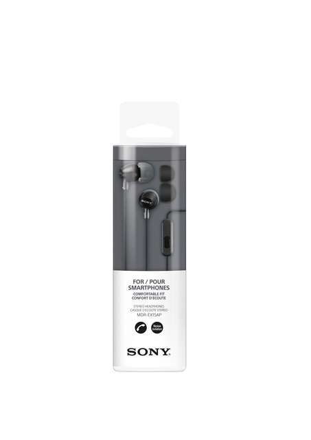 Een Oortelefoon Sony EX15AP basic zwart koop je bij VHK Kantoorartikelen