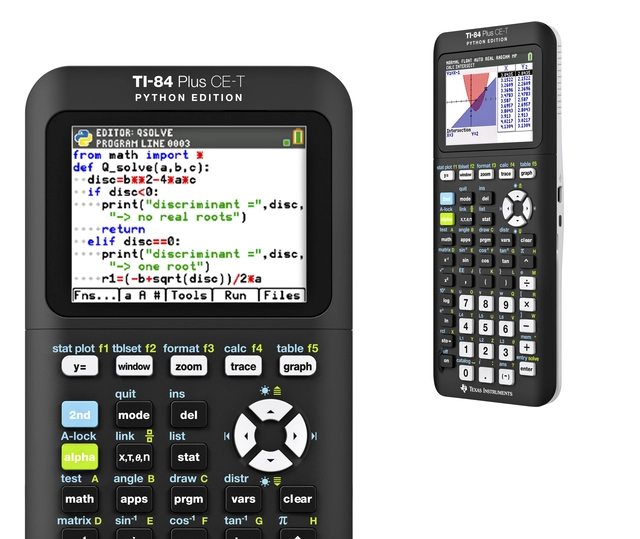 Een Rekenmachine TI-84 Plus CE-T Python Edition koop je bij VHK Kantoorartikelen