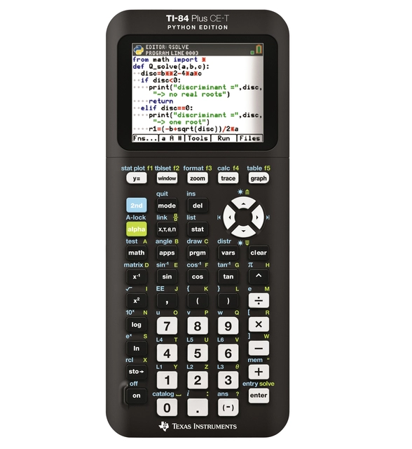 Een Rekenmachine TI-84 Plus CE-T Python Edition koop je bij VHK Kantoorartikelen