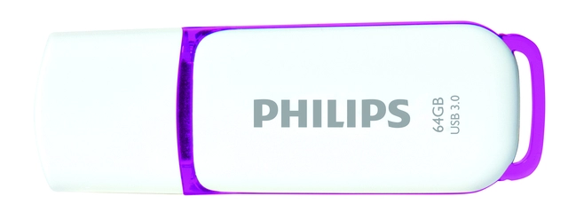 Een USB-stick 3.0 Philips Snow Edition Magic Purple 64GB koop je bij VHK Kantoorartikelen