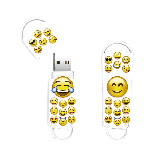 Een USB-Stick 2.0 Integral Xpression 64GB Emoji koop je bij VHK Kantoorartikelen