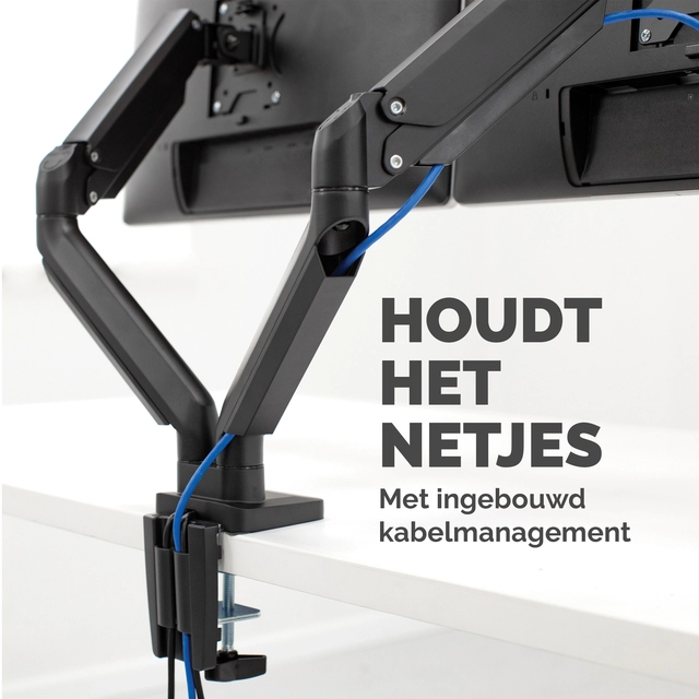 Een Monitorarm Fellowes Platinum Series dubbel horizontaal koop je bij VHK Kantoorartikelen