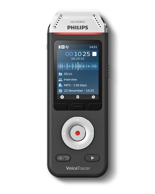 Een Digital voice recorder Philips DVT 2110 voor interviews koop je bij VHK Kantoorartikelen