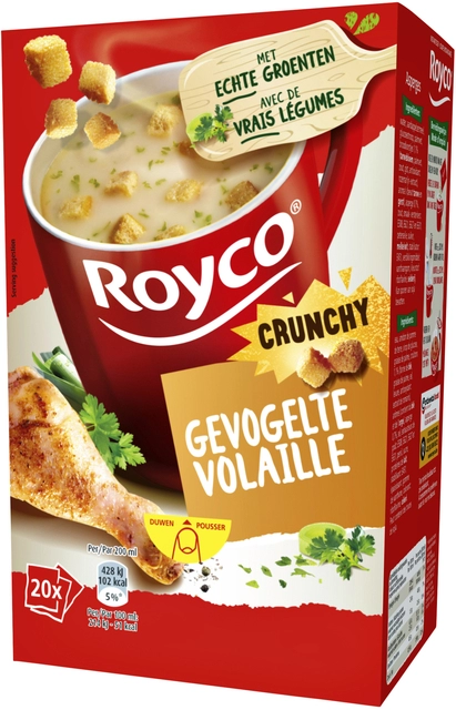 Een Soep Royco gevogelte met croutons 20 zakjes koop je bij VHK Kantoorartikelen