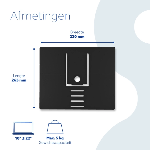 Een Laptopstandaard R-Go Riser Attachable koop je bij VHK Kantoorartikelen