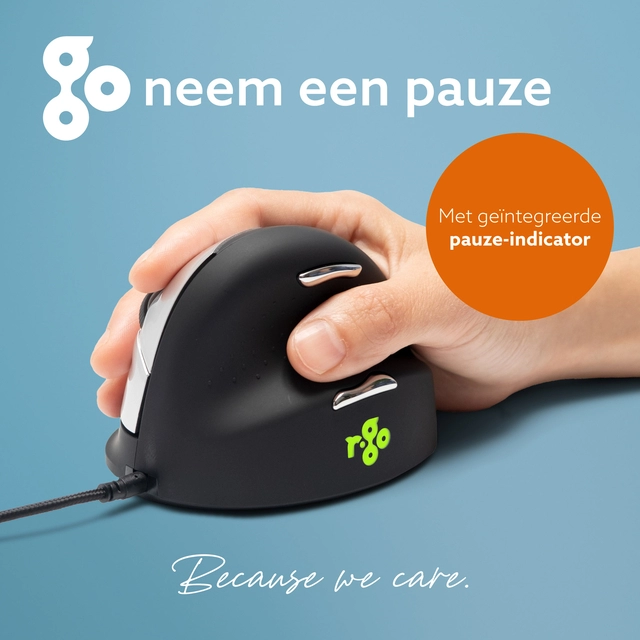 Een Muis R-Go Ergonomisch HE Break Draad Rechts M koop je bij Hoekmankantoorartikelen.nl