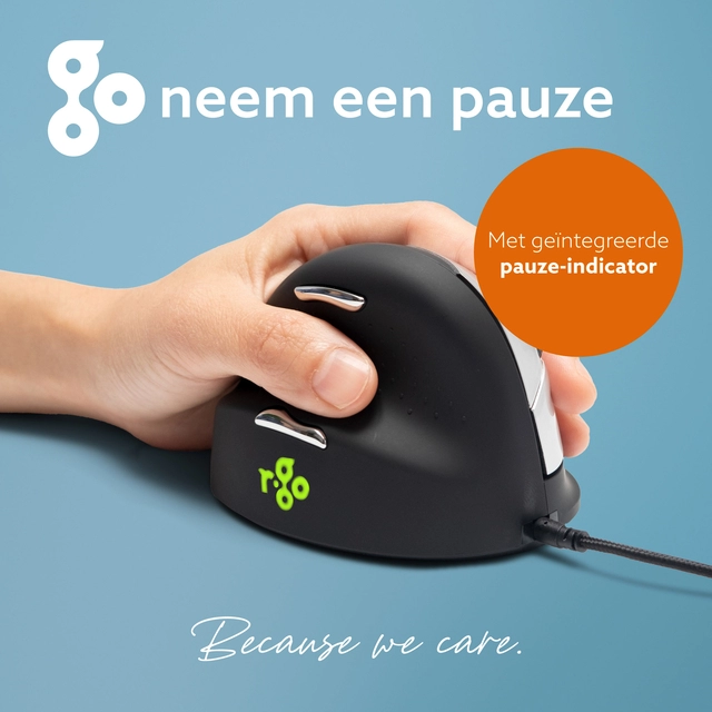 Een Muis R-Go Ergonomisch HE Break Draad Links M koop je bij Hoekmankantoorartikelen.nl