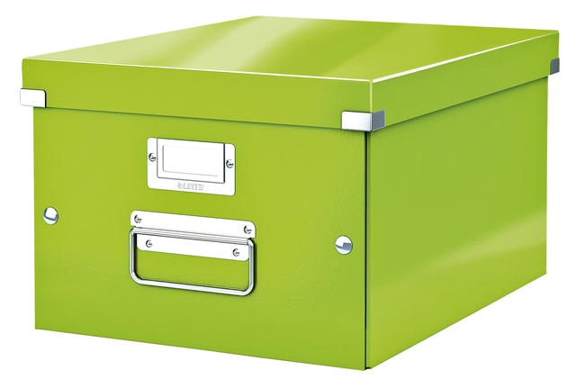 Een Opbergdoos Leitz Click & Store WOW middel gerecycled karton 281x200x370mm groen koop je bij Hoekmankantoorartikelen.nl