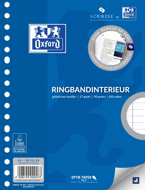 Een Interieur Oxford A5 17-gaats lijn 100vel koop je bij VHK Kantoorartikelen