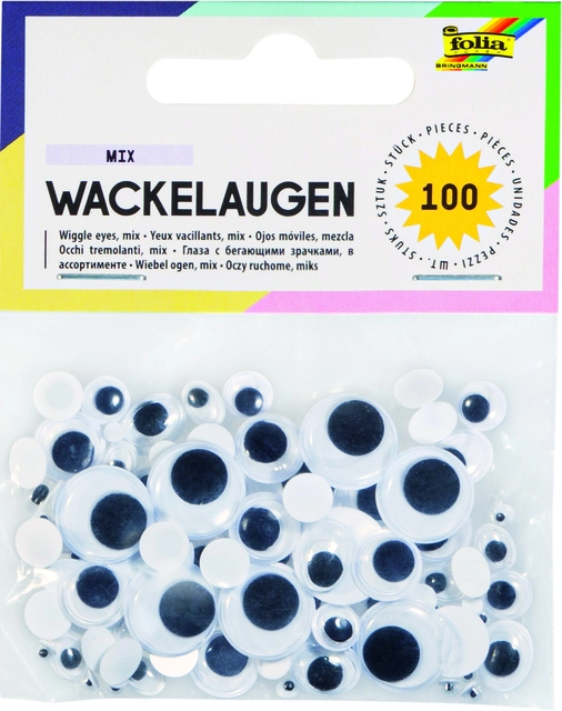 Een Wiebelogen Folia 100 stuks 6 formaten wit 100 stuks koop je bij Hoekmankantoorartikelen.nl