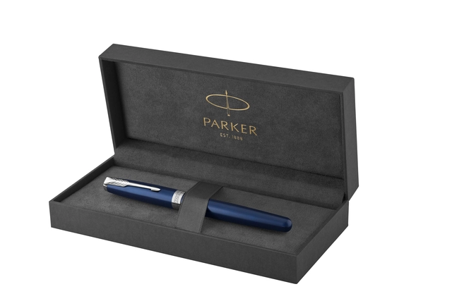 Een Rollerpen Parker Sonnet blue lacquer PT fijn koop je bij VHK Kantoorartikelen