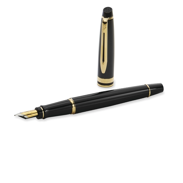 Een Vulpen Waterman Expert black lacquer GT medium koop je bij van den Heuvel Boek en Kantoor 