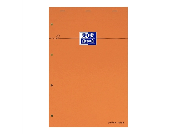 Een Cursusblok Oxford Orange Notepad A4+ lijn 4-gaats 160 pagina's 80gr oranje koop je bij VHK Kantoorartikelen