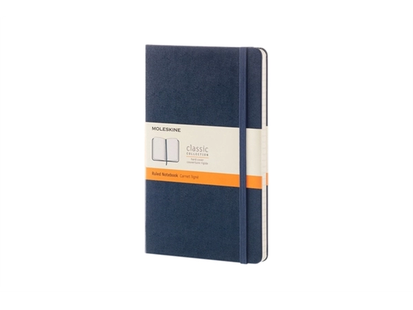 Een Notitieboek Moleskine large 130X210mm lijn hard cover sapphire blue koop je bij Hoekmankantoorartikelen.nl