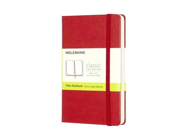 Een Notitieboek Moleskine pocket 90x140mm blanco hard cover rood koop je bij VHK Kantoorartikelen