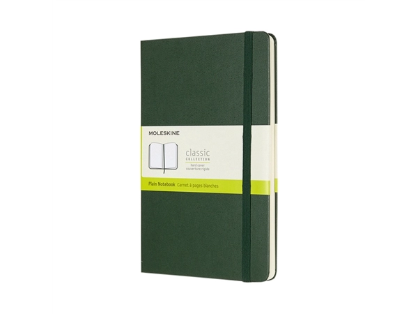 Een Notitieboek Moleskine large 130x210mm blanco hard cover myrtle green koop je bij VHK Kantoorartikelen