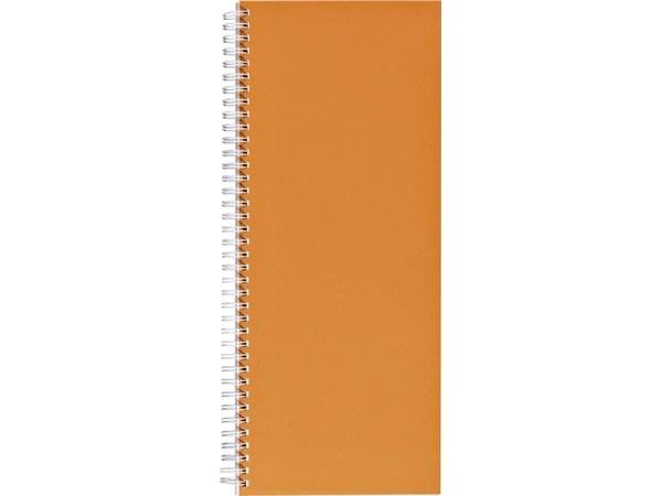 Een Notitieboek 135x330mm lijn 160blz 70gr spiraal oranje koop je bij VHK Kantoorartikelen