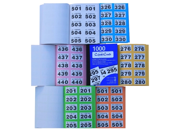 Een Nummerblok 1-1000 assorti 6 stuks koop je bij Continu Kantoor