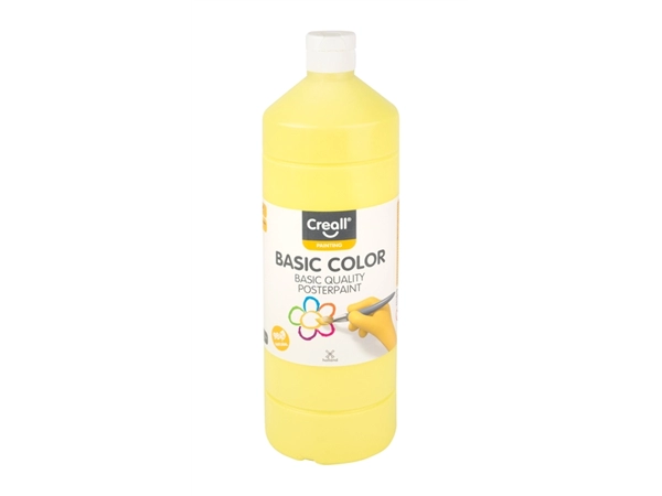 Een Plakkaatverf Creall basic lichtgeel 1000ml koop je bij VHK Kantoorartikelen