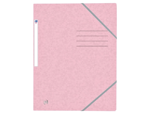 Een Elastomap Oxford Top File+ A4 3 kleppen 390gr pastel roze koop je bij VHK Kantoorartikelen