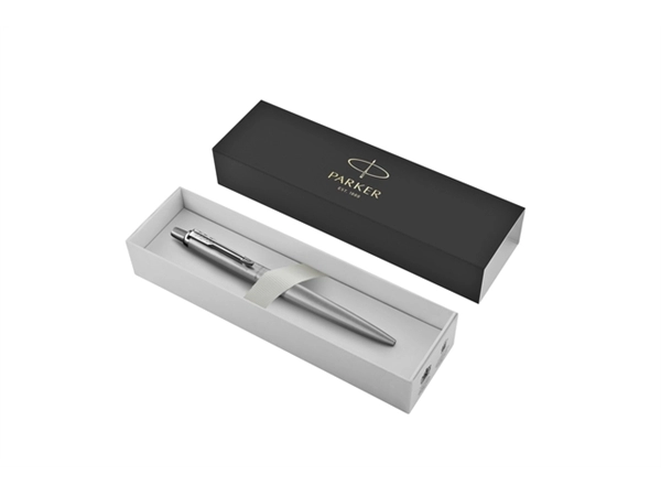 Een Balpen Parker Jotter XL Monochrome stainless steel medium koop je bij Continu Kantoor