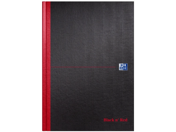 Een Notitieboek Oxford Black n' Red A4 96vel blanco koop je bij VHK Kantoorartikelen