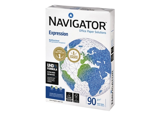 Een Kopieerpapier Navigator Expression A4 90gr wit 500 vel koop je bij Hoekmankantoorartikelen.nl