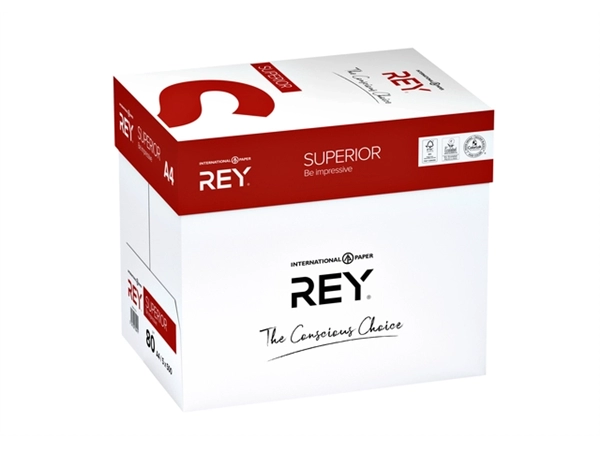 Een Kopieerpapier Rey Superior A4 80gr wit 500 vel koop je bij Continu Kantoor