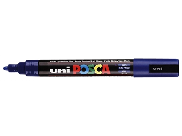 Een Verfstift Posca PC5M medium donkerblauw koop je bij Hoekmankantoorartikelen.nl