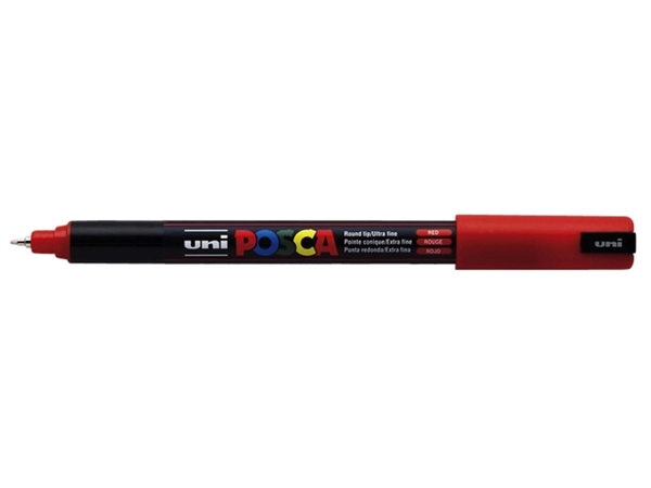 Een Verfstift Posca PC1MR extra fijn rood koop je bij Hoekmankantoorartikelen.nl