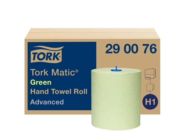 Een Handdoekrol Tork Matic H1 Advanced 2-laags 150m groen 290076 koop je bij VHK Kantoorartikelen