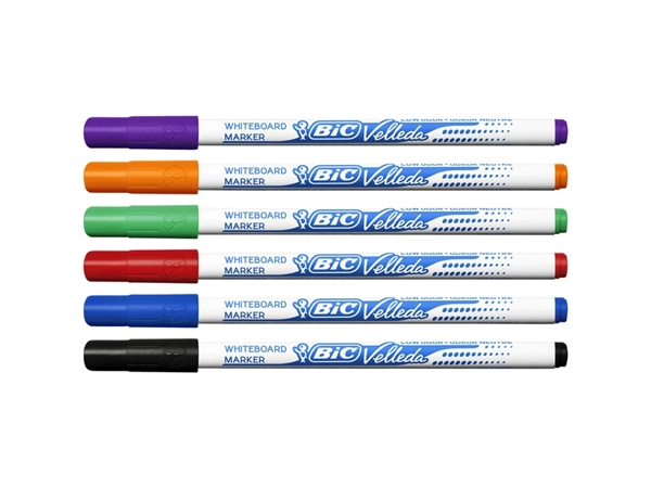 Een Viltstift Bic Velleda 1721 whiteboard rond fijn blauw koop je bij VHK Kantoorartikelen