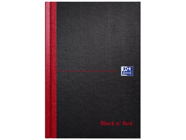 Een Notitieboek Oxford Black n' Red A5 96vel lijn koop je bij VHK Kantoorartikelen